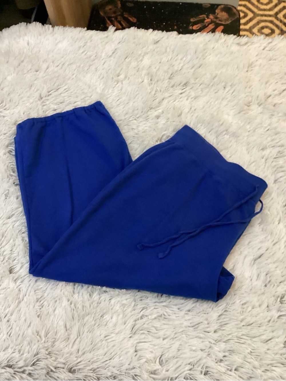Lane Bryant 18/20 Royal Blue Capri Lounge Pants Drawstring Plus Size - Picture 6 of 12